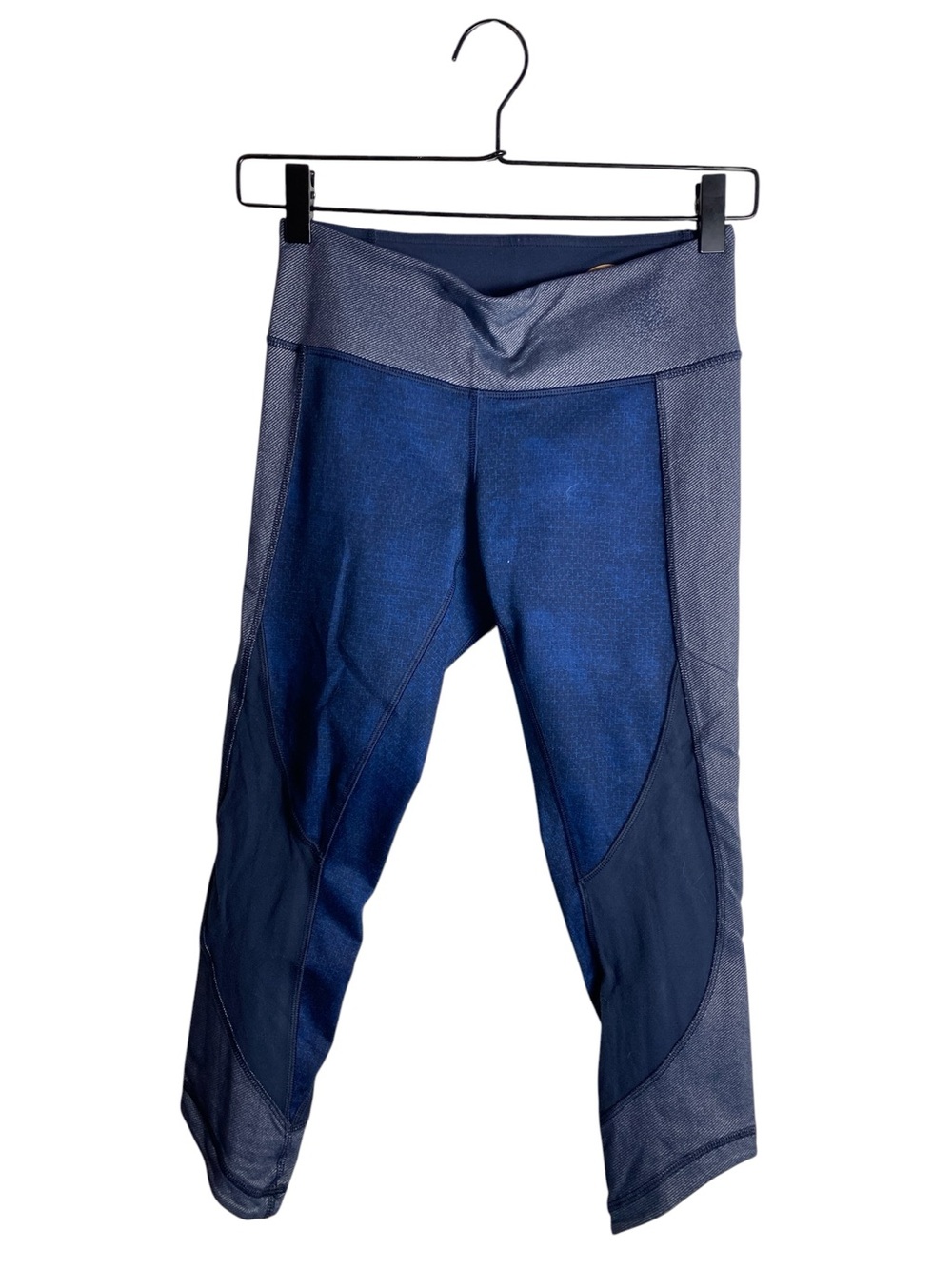 Lululemon Special Edition Wunder Under Sashiko Crop Mesh Denim Leggings